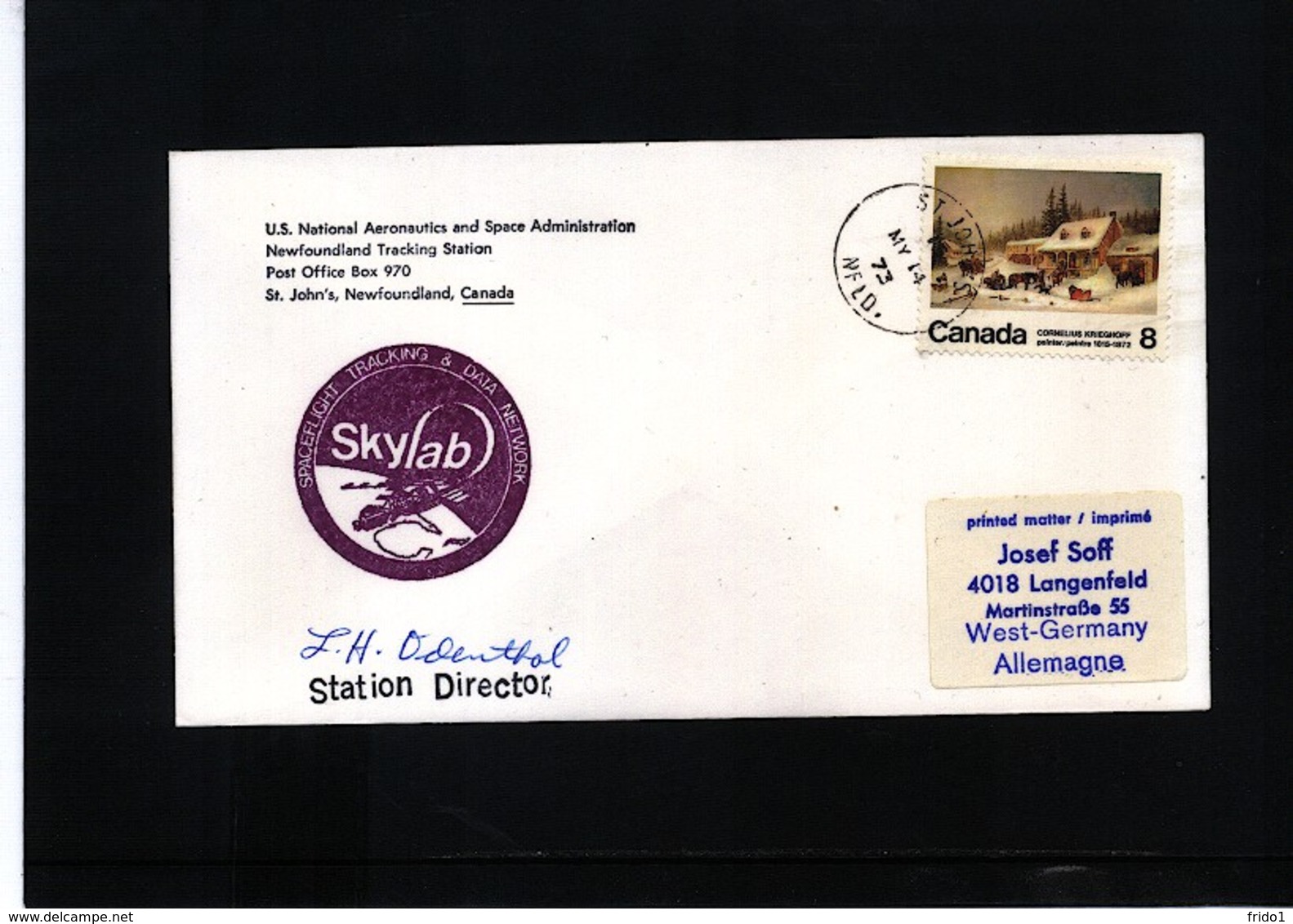 Canada Space / Raumfahrt Skylab  Interesting Letter - North  America