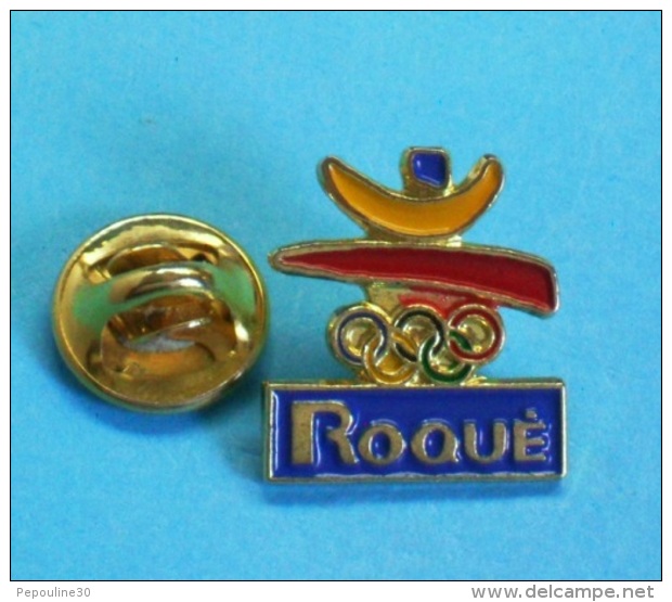 1 PIN'S  //    ** LOGO / BARCELONA '92 / ROQUÉ **  . (&copy;1988 COOB'92 . SA. TM) . //DORÉ - Olympic Games