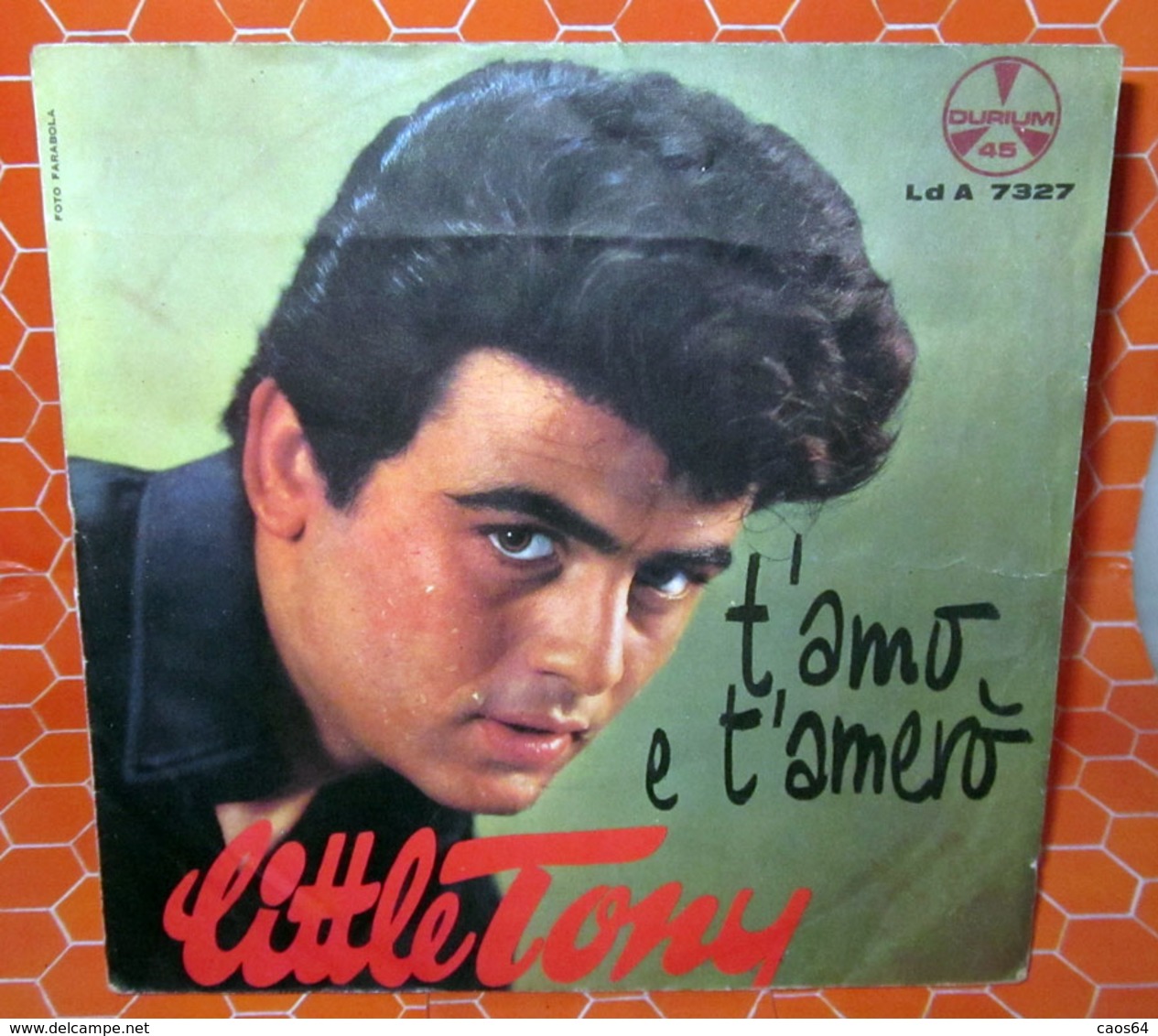 LITTLE TONY T'AMO E T'AMERO'  COVER NO VINYL 45 GIRI - 7" - Accessoires, Pochettes & Cartons