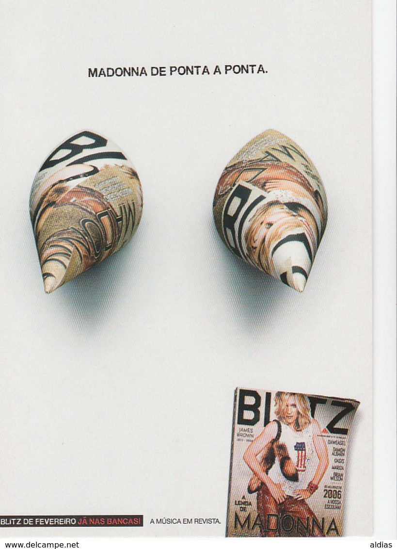 Portugal Postal -publicidade Revista BLITZ Madonna  - Ad Publicité - - Publicité