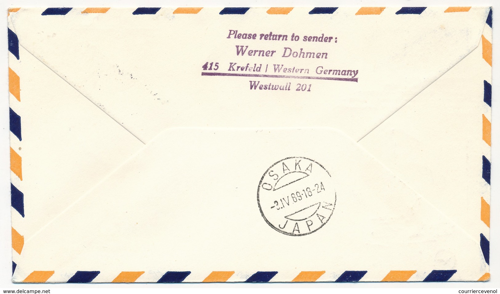 ALLEMAGNE / JAPON - Premier Vol Lufthansa FRANCFORT - OSAKA Et Retour - 1.4.1969 - Covers & Documents