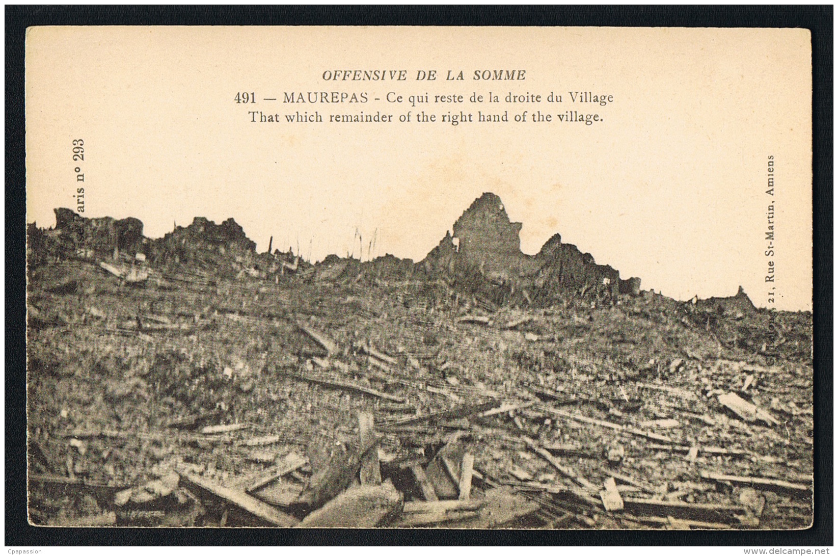 80- MAUREPAS - Offensive De La Somme -Ce Qui Reste De La Droite Du Village-   Recto Verso -Paypal Sans Frais - Autres & Non Classés