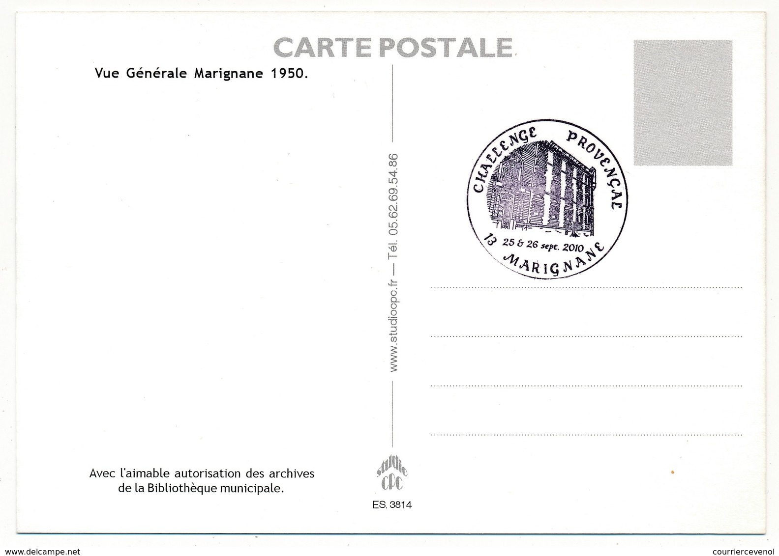 FRANCE - Carte Maximum - MARIGNANE (13) En 1950 - Timbre Lettre Prioritaire Mairie Marignane - Other & Unclassified