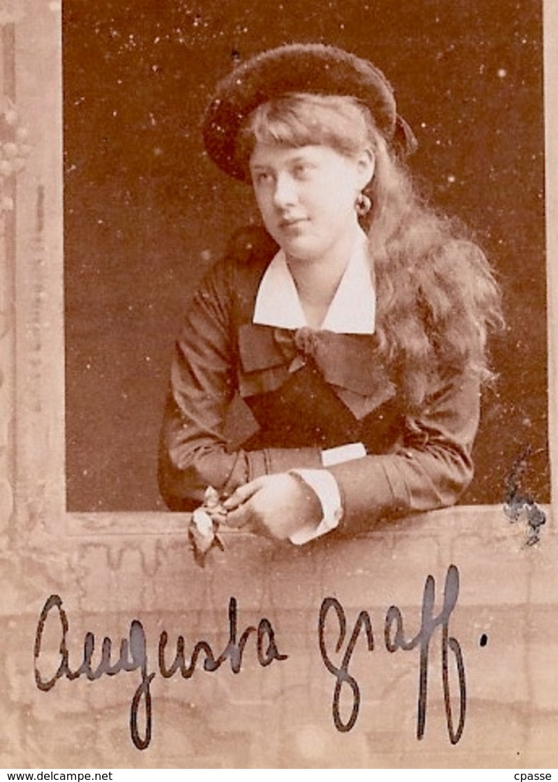 PHOTO Photographie CDV Anvers Antwerpen Belgique Belgie * Jeune Femme "Augusta GRAFF" - Anciennes (Av. 1900)