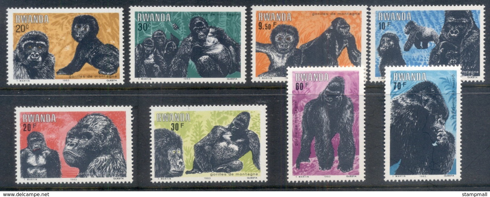 Rwanda 1983 Gorillas MUH - Other & Unclassified