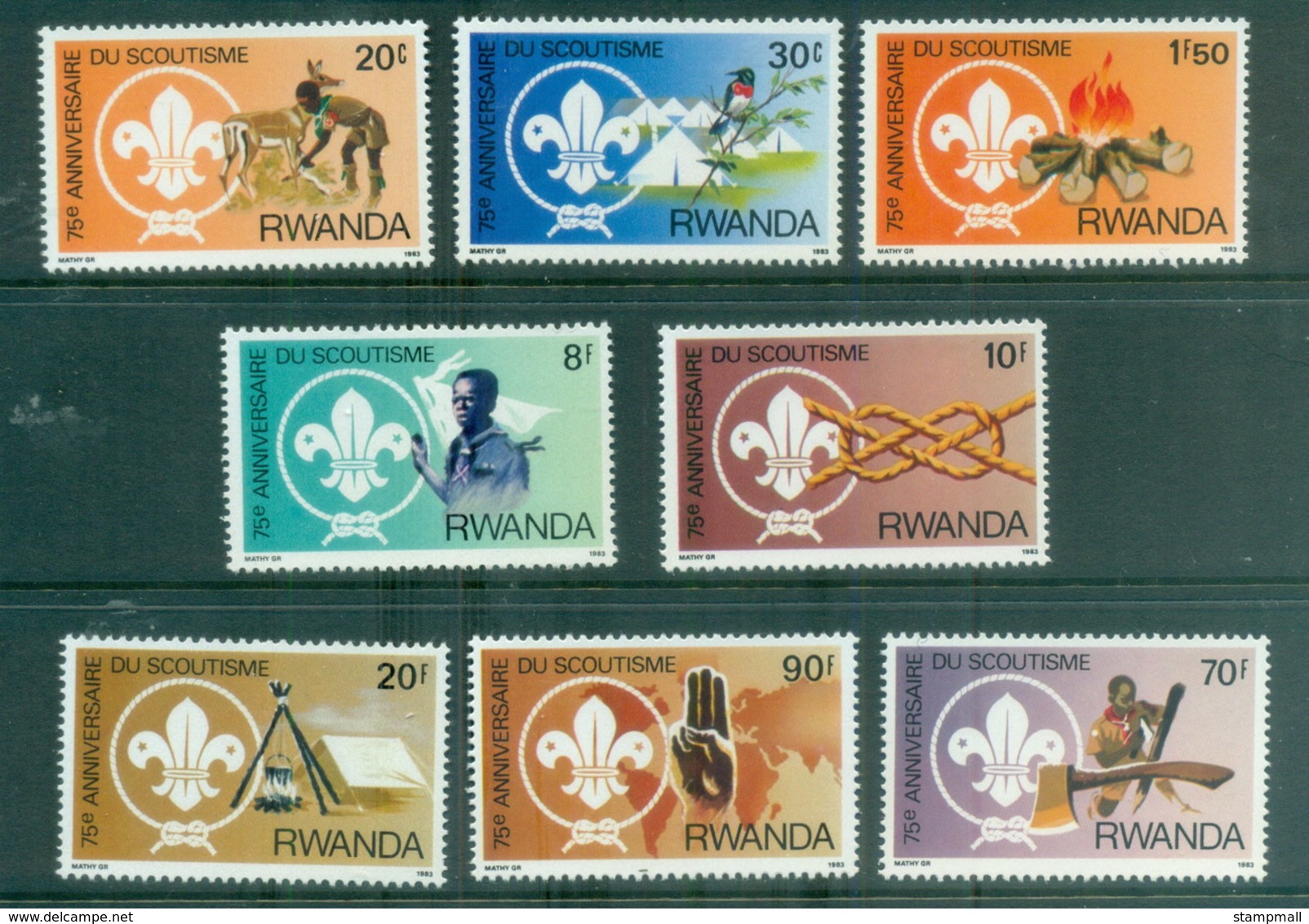 Rwanda 1983 Scouting Year MUH - Other & Unclassified