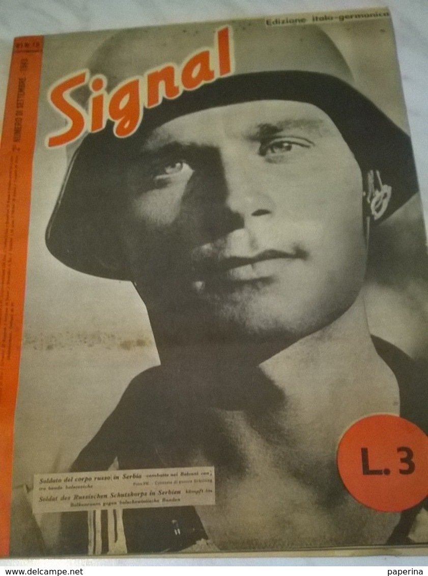 SIGNAL 2° NUMERO DI SETTEMBRE 1943 FESTA NAZIONALE SERBA - Altri & Non Classificati