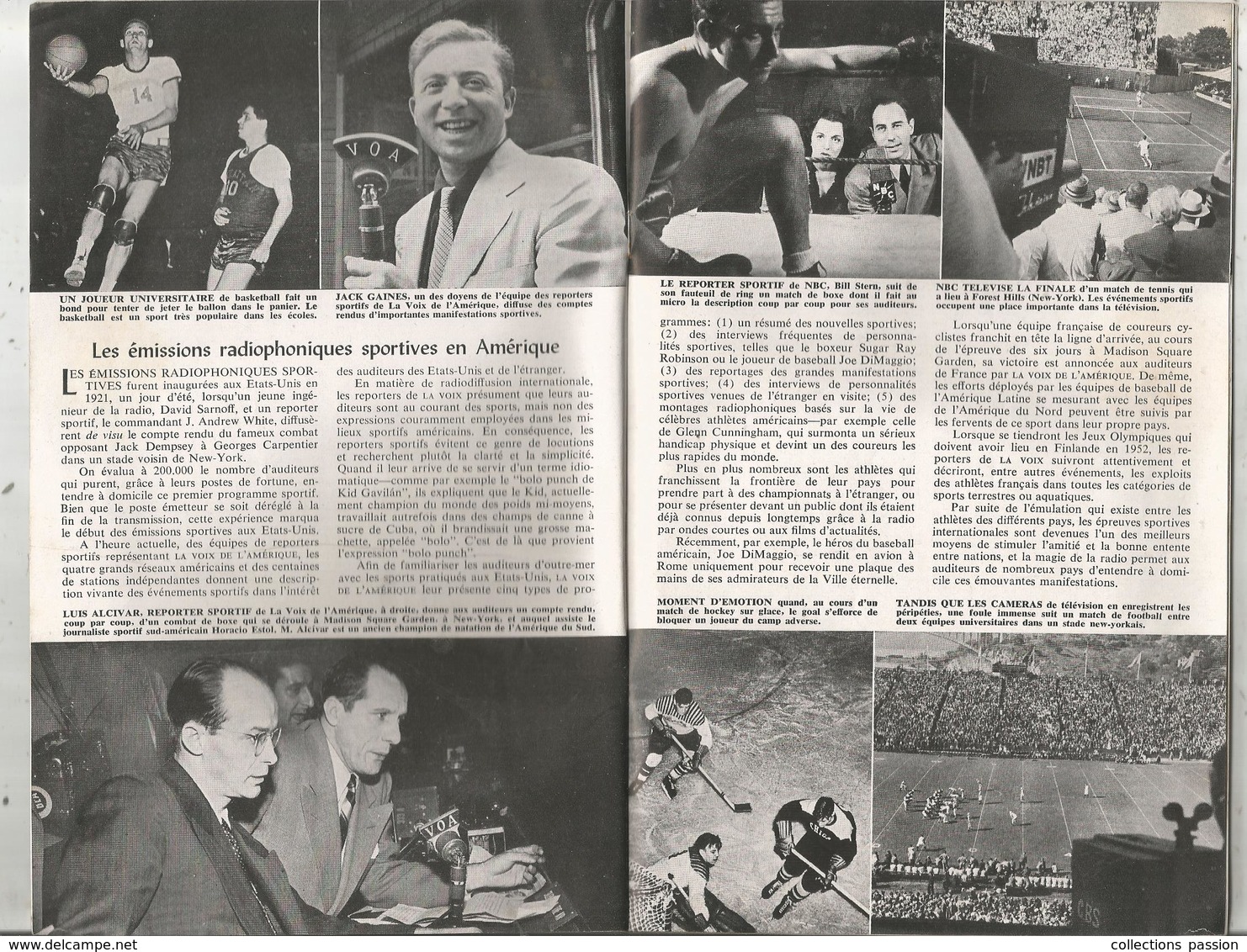 LA VOIX DE L'AMERIQUE ,1952 ,4 Scans ,programmes En Français,15 Pages , Frais Fr 1.95 E - Audio-video