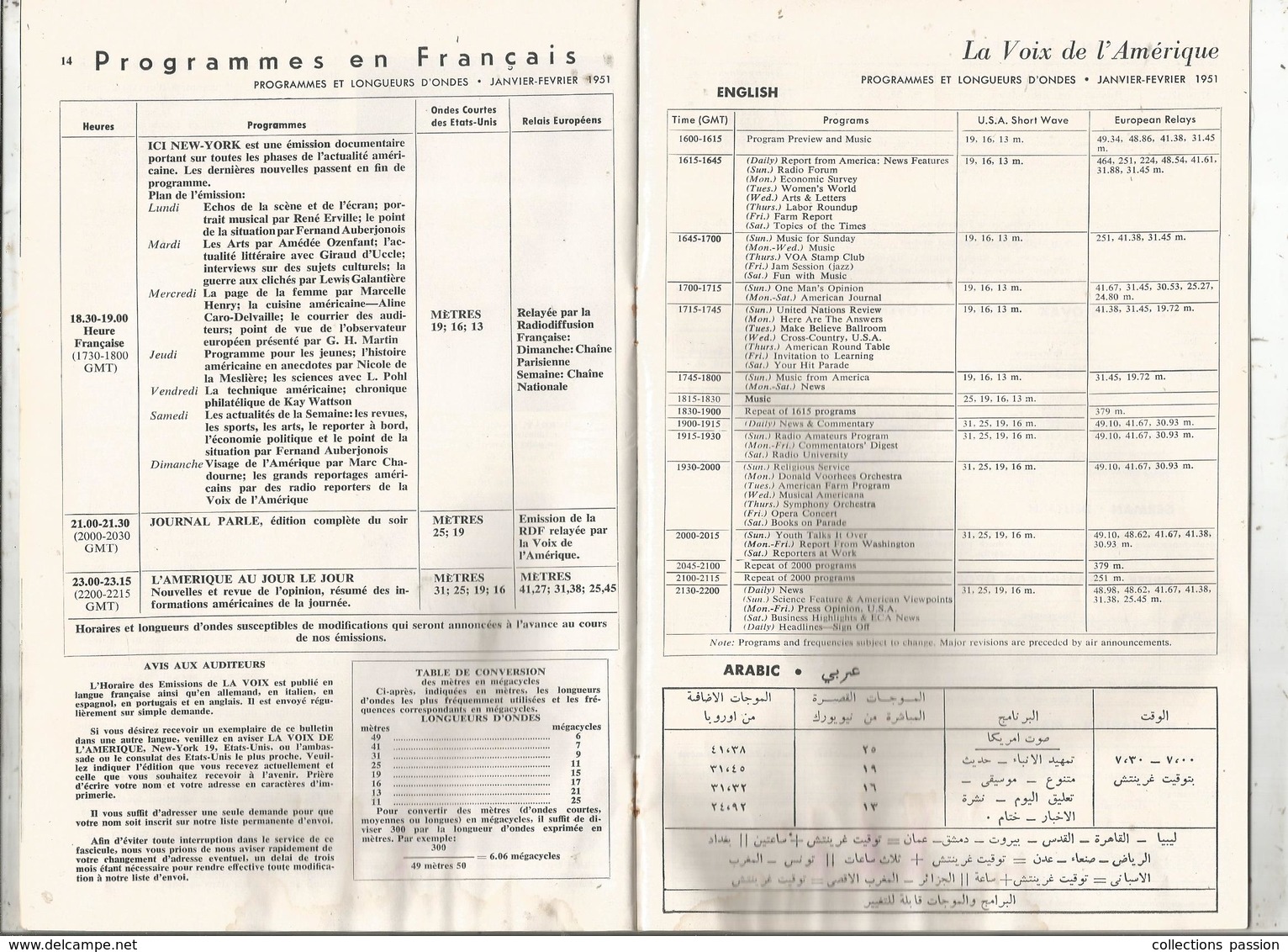 LA VOIX DE L'AMERIQUE ,1952 ,4 Scans ,programmes En Français,19 Pages , Frais Fr 1.95 E - Audio-Visual