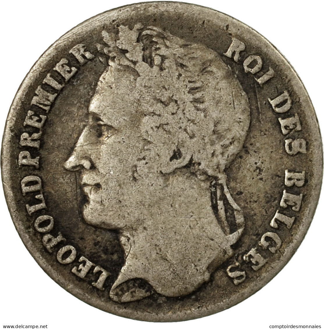 Monnaie, Belgique, Leopold I, 1/4 Franc, 1844, TB+, Argent, KM:8 - 1/4 Franc