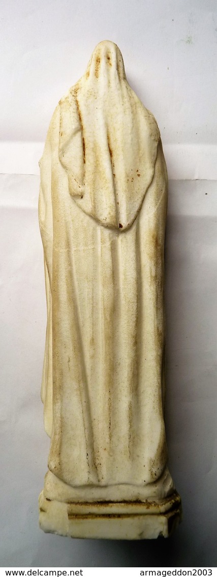 ANCIENNE SCULPTURE PLATRE RELIGIEUSE LA VIERGE SCULPTEUR SITERE SACCI / BAMAINO