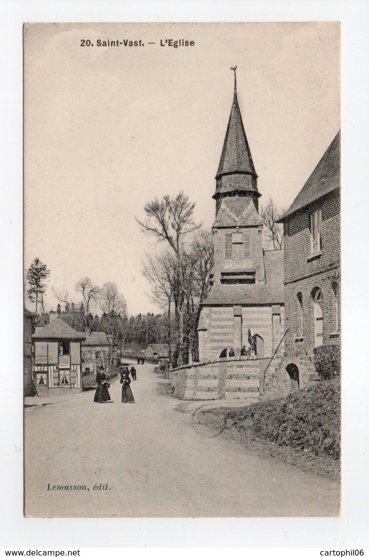 - CPA SAINT-VAAST (80) - L'Eglise 1909 - Edition Lemasson N° 20 - - Autres & Non Classés