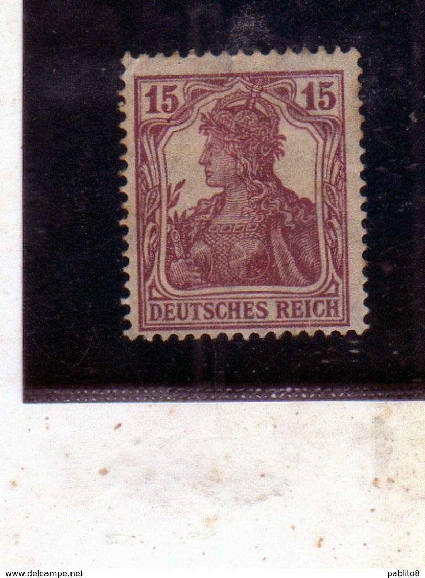 GERMANY GERMANIA GERMAN REICH EMPIRE IMPERO 1916 1919  15pf MLH - Nuovi