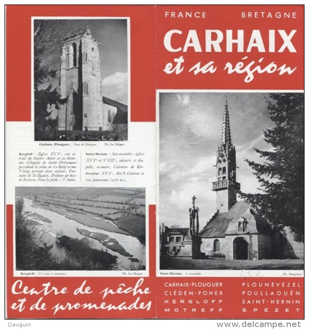 CARHAIX Et Sa REGION - Plaquette Touristique - Nbreuses Photos &amp; Plan - Tourism Brochures