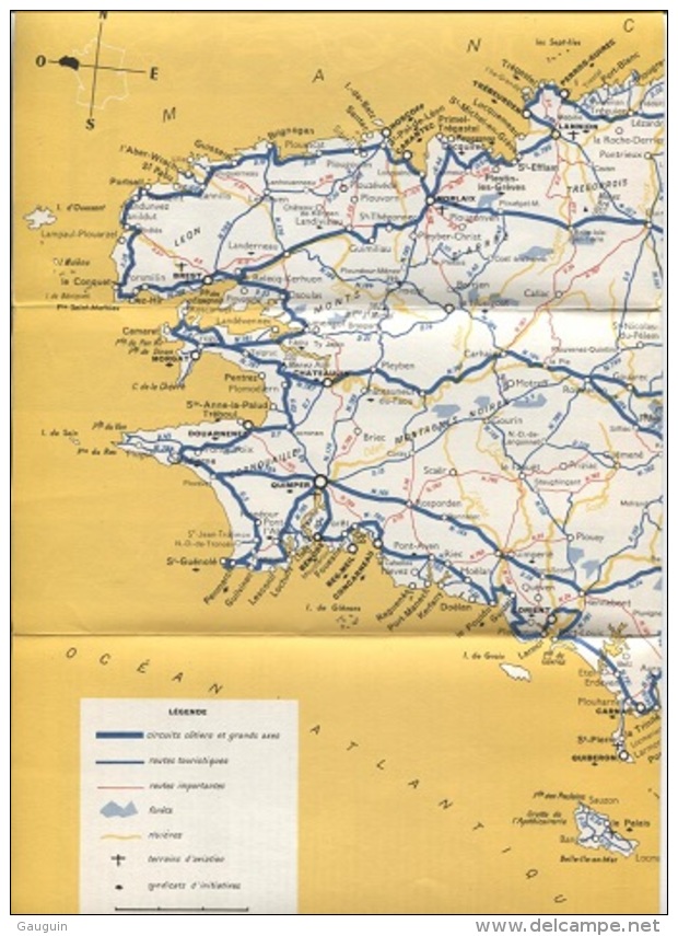 ROUTES DE BRETAGNE - Plaquette Touristique - ILLUSTRATION J.COROLLER  &amp; Plan - Tourism Brochures