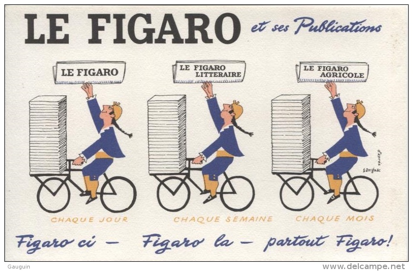 BUVARD - JOURNAL LE FIGARO - Illustration SAVIGNAC - J