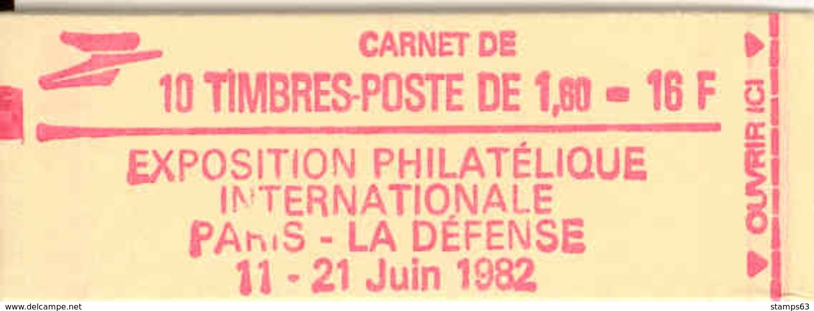 FRANCE - BOOKLET / CARNET, Yvert 2187-c2 1981, 10 X 1.60 Liberté De Delacroix Ews - Sonstige & Ohne Zuordnung