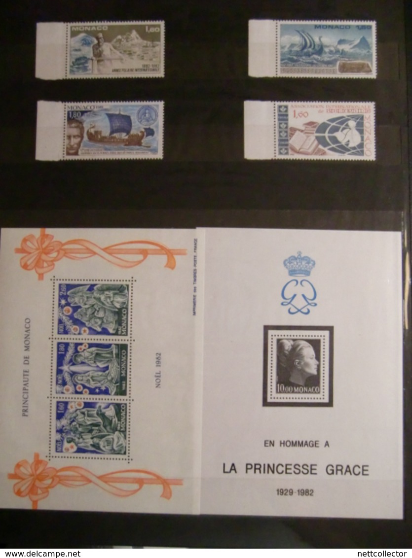 SUISSE & MONACO 2 GROS ALBUMS + 2400 TIMBRES NEUFS MAJ. ** SUP & OBLITERES / PROMO DU MOIS