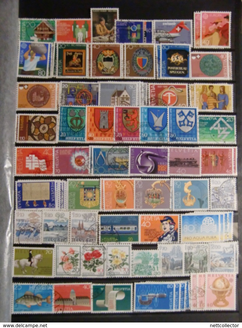 SUISSE & MONACO 2 GROS ALBUMS + 2400 TIMBRES NEUFS MAJ. ** SUP & OBLITERES / PROMO DU MOIS