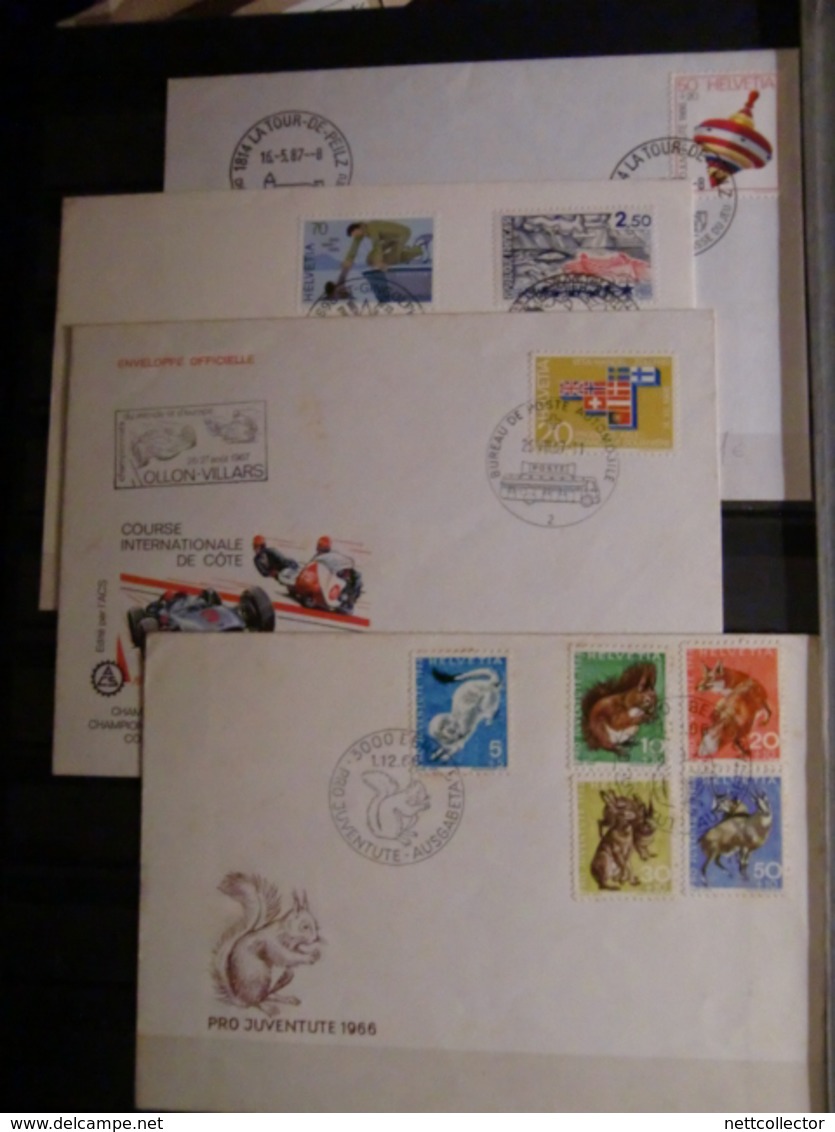 SUISSE & MONACO 2 GROS ALBUMS + 2400 TIMBRES NEUFS MAJ. ** SUP & OBLITERES / PROMO DU MOIS