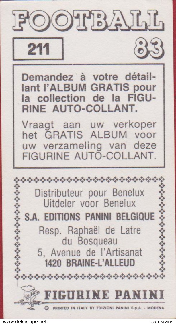 Panini Football 83 Voetbal Belgie Belgique 1983 Sticker Autocollant RWDM Molenbeek Nr. 211 Patrick Thairet - Sports