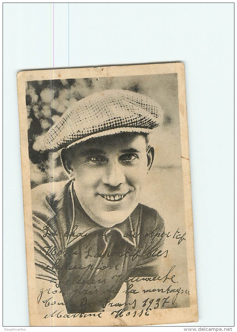CYCLISME :  Felicien VERVAECKE - Tour De France 1937 - Carte Pub. Martini - En L' état -  2 Scans - Cyclisme