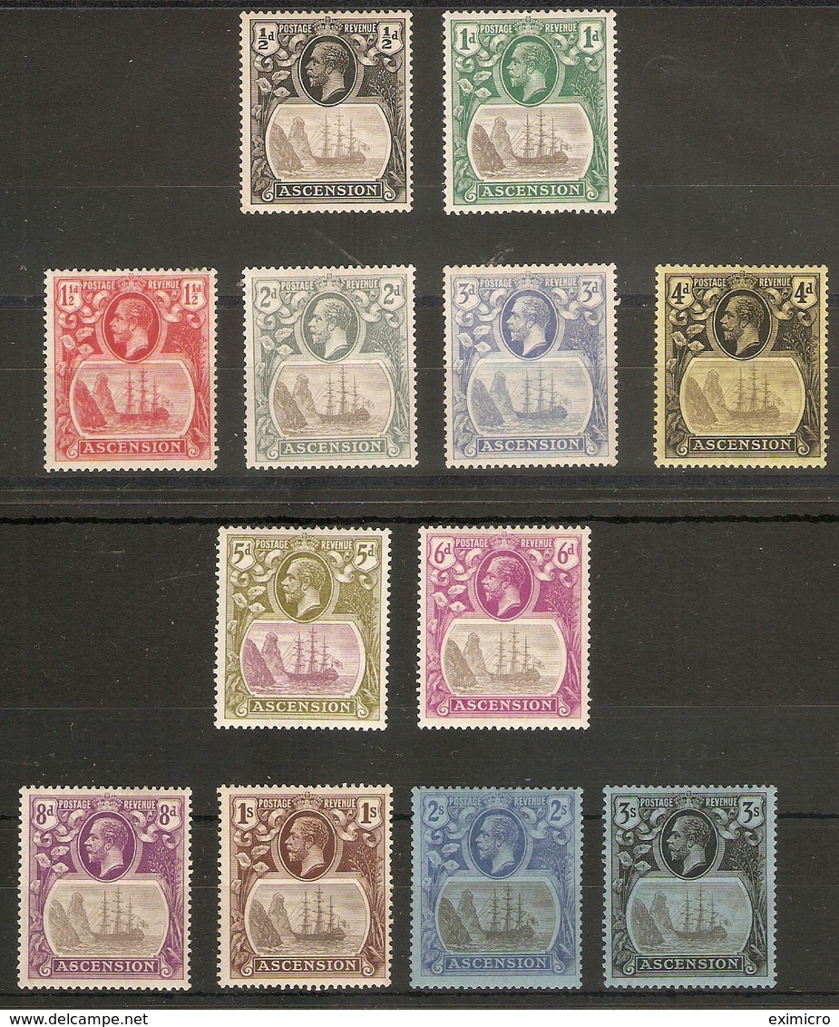 ASCENSION 1924 - 1933 SET SG 10/20 MOUNTED MINT Cat £350 - Ascension