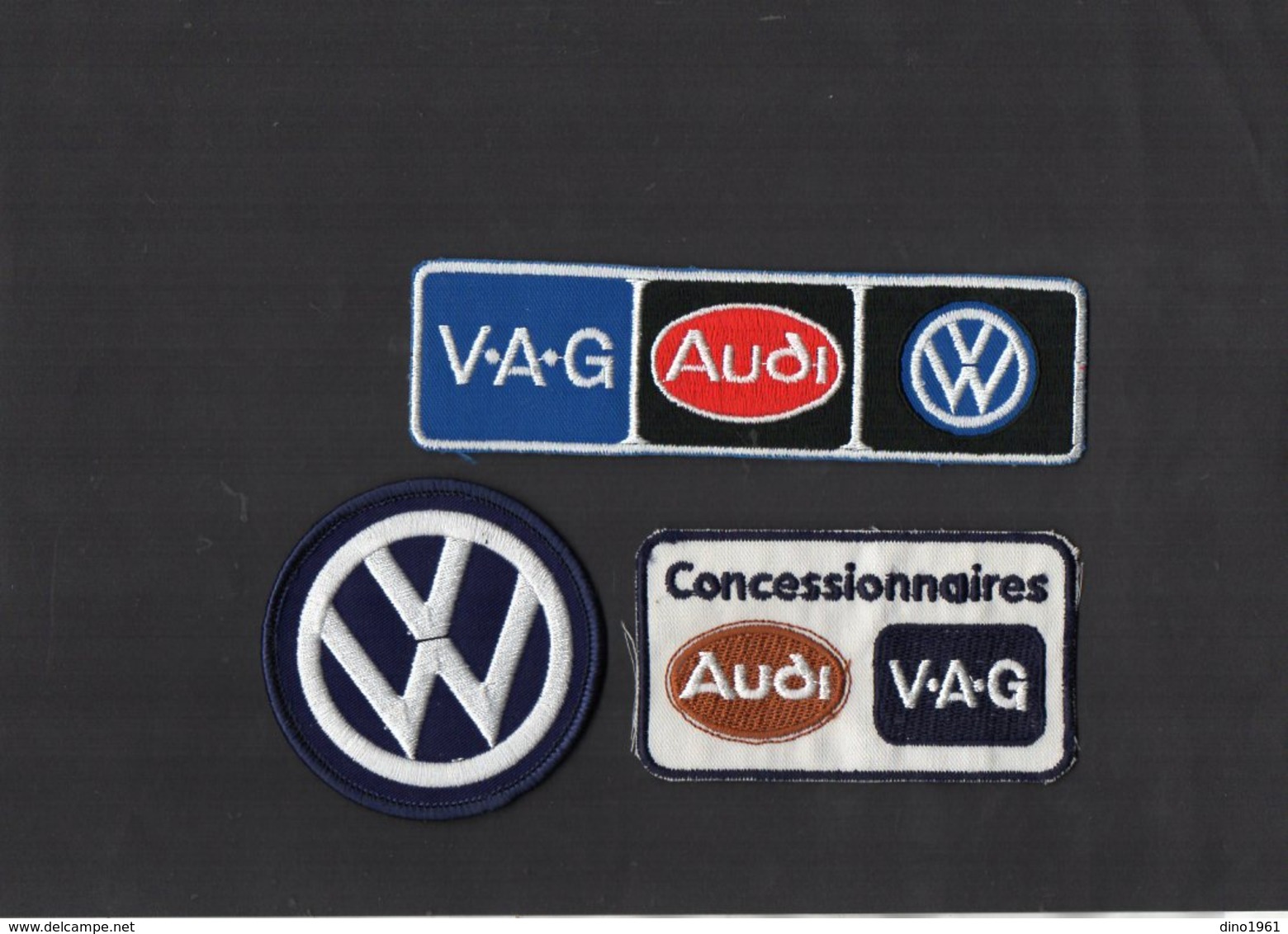 E53 - Sport Automobile - Ecusson X 3 - Concessionnaires AUDI X V.A.G X W - Blazoenen (textiel)