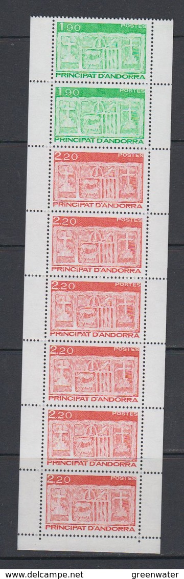 Andorra Fr. 1987 Definitives 2v Booklet Pane ** Mnh (40651) - Ongebruikt