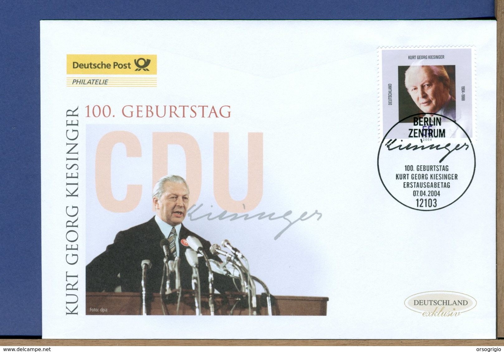 GERMANY - FDC 2004 - KURT GEORG KIESINGER - Andere & Zonder Classificatie