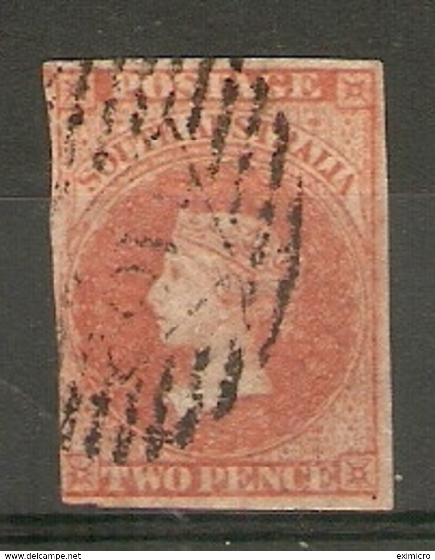 SOUTH AUSTRALIA 1856 2d RED SG 9 FINE USED Cat £40 - Used Stamps