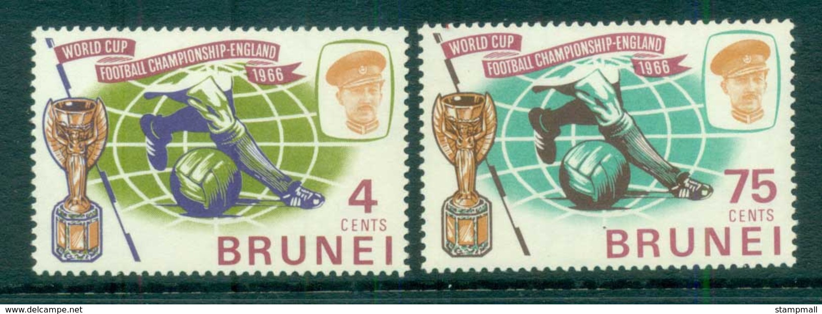 Brunei 1966 World Cup Soccer MUH Lot82333 - Brunei (1984-...)