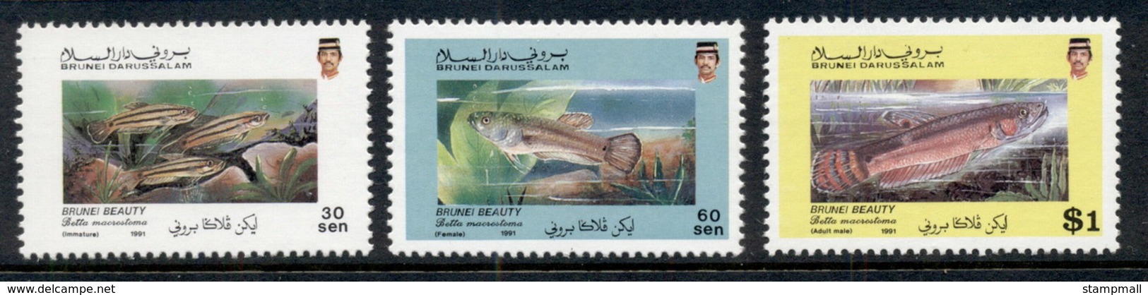 Brunei 1991 Freshwarer Fish MUH - Brunei (1984-...)