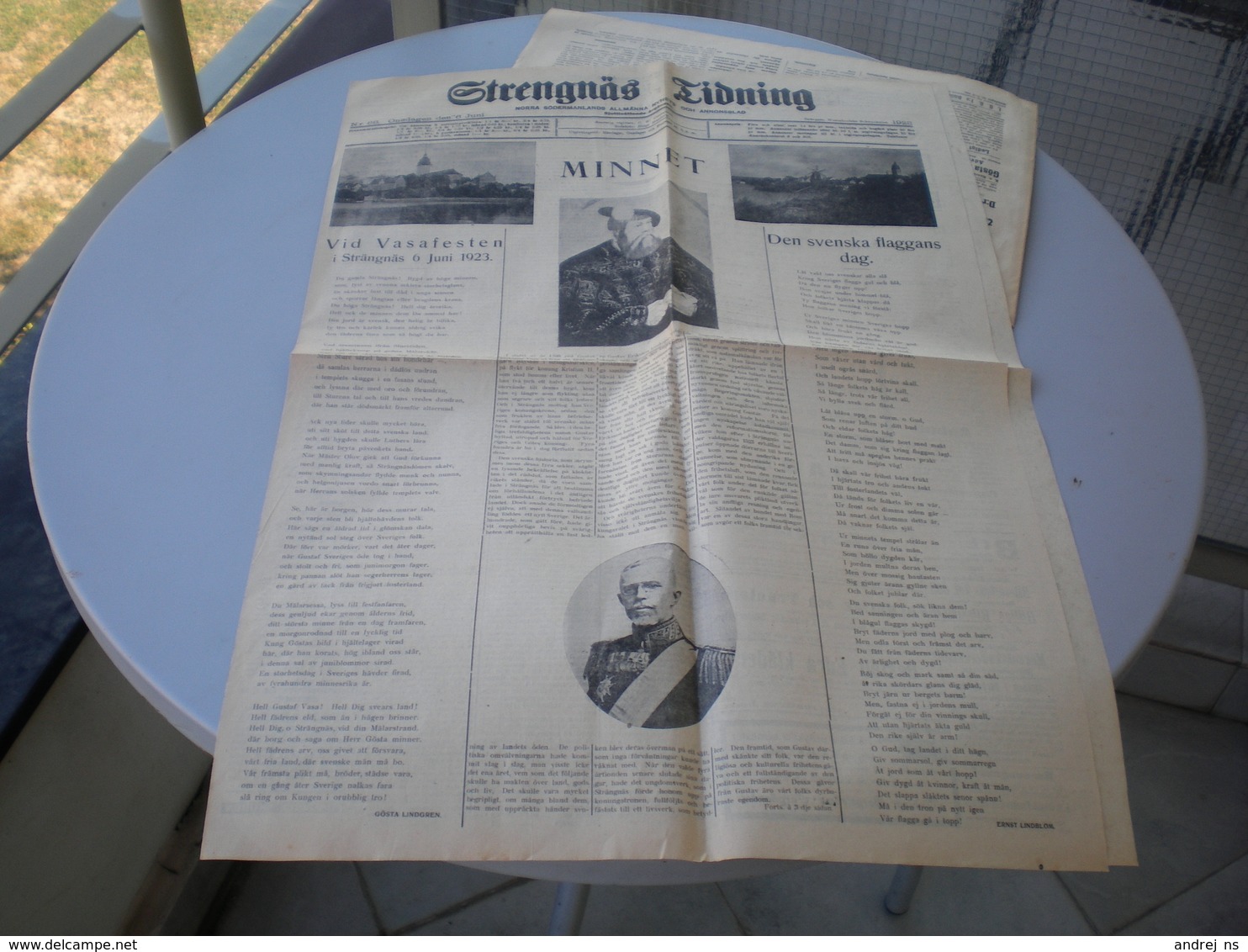 Strengnas Tidning 1923 - Skandinavische Sprachen