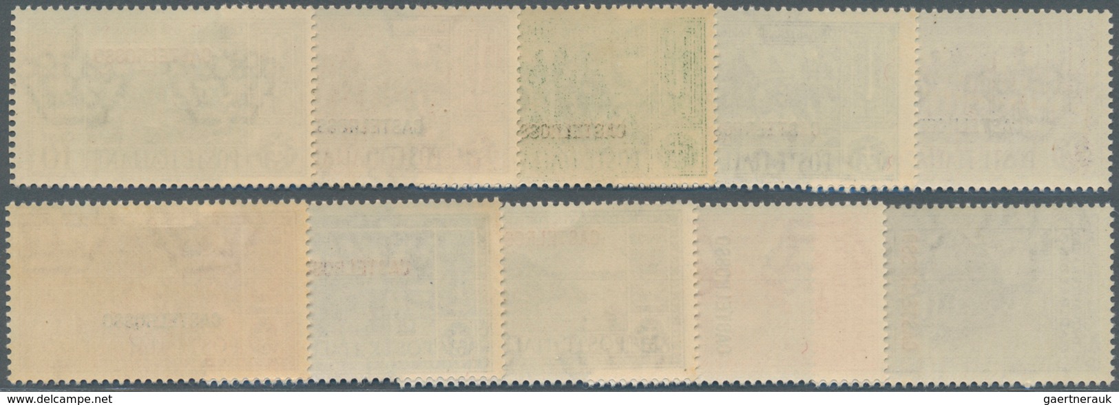 Ägäische Inseln - Kastellorizo: 1932, Garibaldi Complete Set Of Ten With ‚CASTELROSSO‘ Opt., Mint Ne - Castelrosso