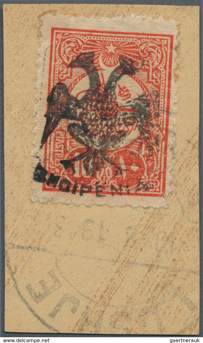 Albanien: 1913, Double Headed Eagle Overprints, 10pi. Vermilion, Fresh Colour And Normally Perforate - Albanie