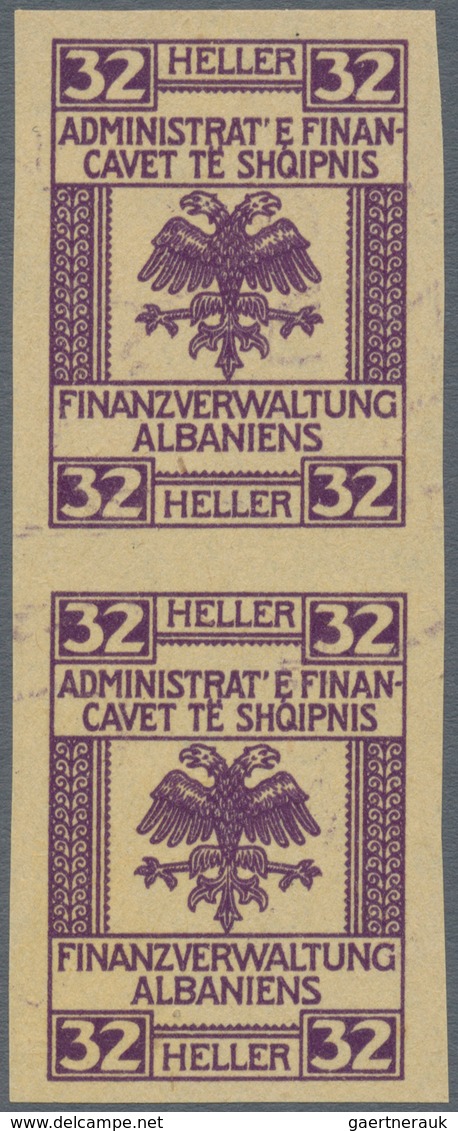 Albanien - Besonderheiten: 1919 Appr.: Proofs For Fiscal Stamps With German Inscript "FINANZVERWALTU - Albanië