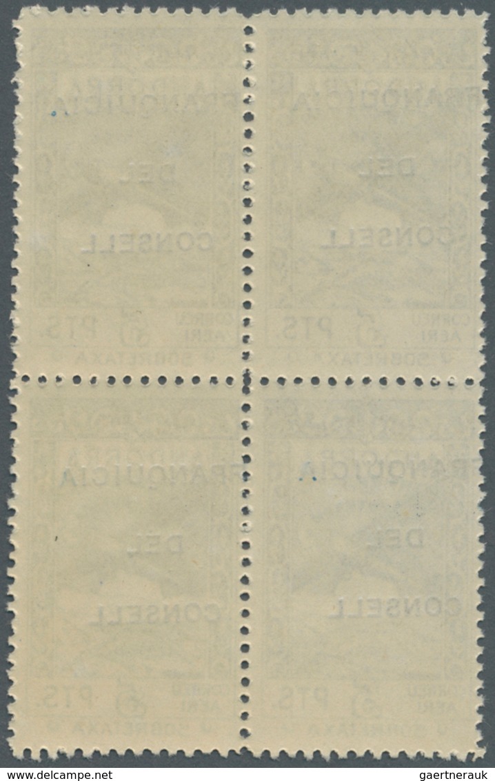 Andorra - Spanische Post: 1932, Not Issued Airmail Set Of 12 With Opt. 'FRANQUICIA DEL CONSELL' In B - Other & Unclassified