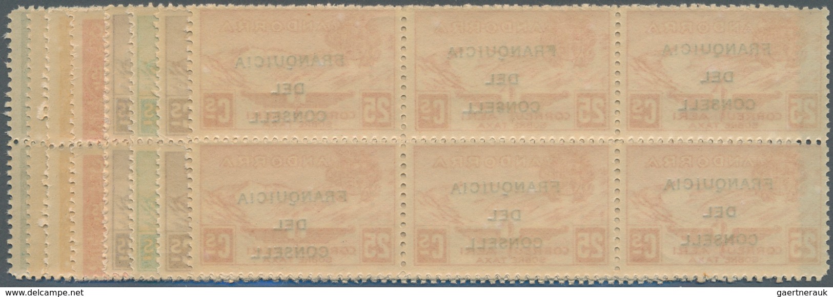 Andorra - Spanische Post: 1932, Not Issued Airmail Set Of 12 With Opt. 'FRANQUICIA DEL CONSELL' In B - Andere & Zonder Classificatie