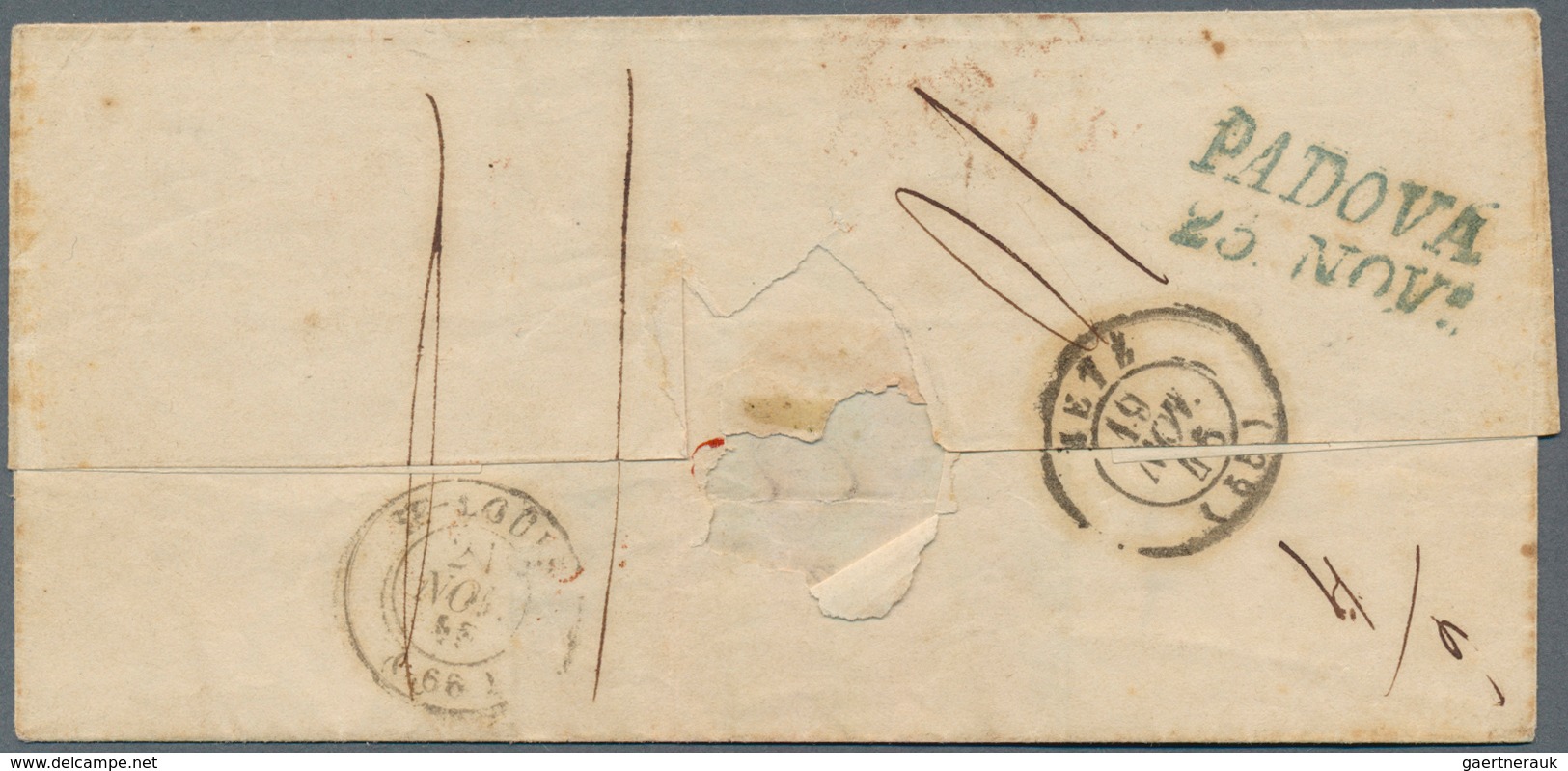 Belgien - Vorphilatelie: 1845, Folded Letter Cover With Red Cds CINEY, 16 NOV.1845, Along With Red D - Altri & Non Classificati