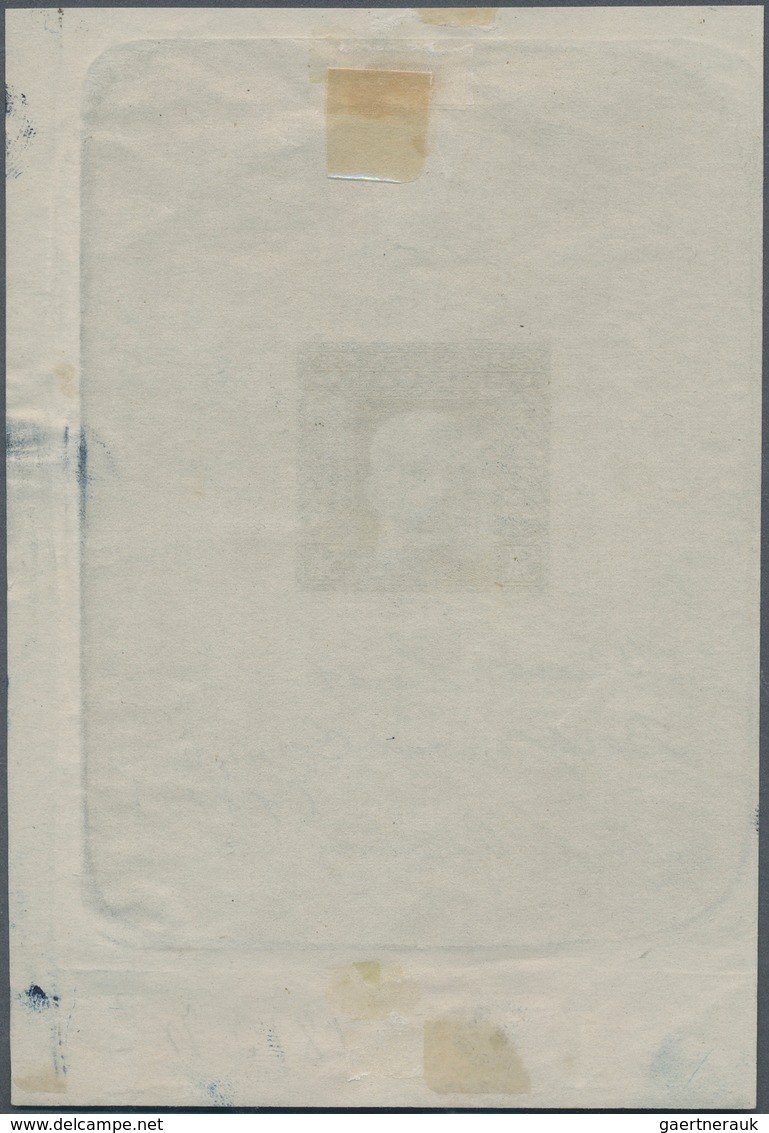 Bosnien Und Herzegowina: 1906, King Franz Joseph I Light-blue, Die Proof On Thin Papier With Handwri - Bosnia And Herzegovina