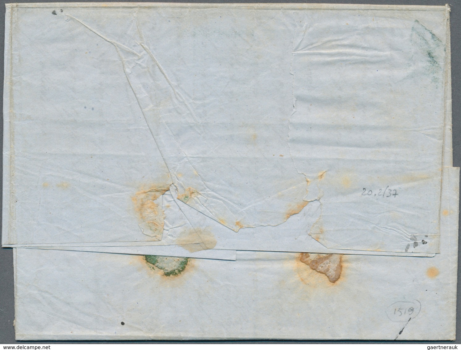 Bulgarien - Stempel: 1860, Prefilatelic Mail, Folded Envelope From Plovdiv Bulgaria To Constantinopl - Andere & Zonder Classificatie