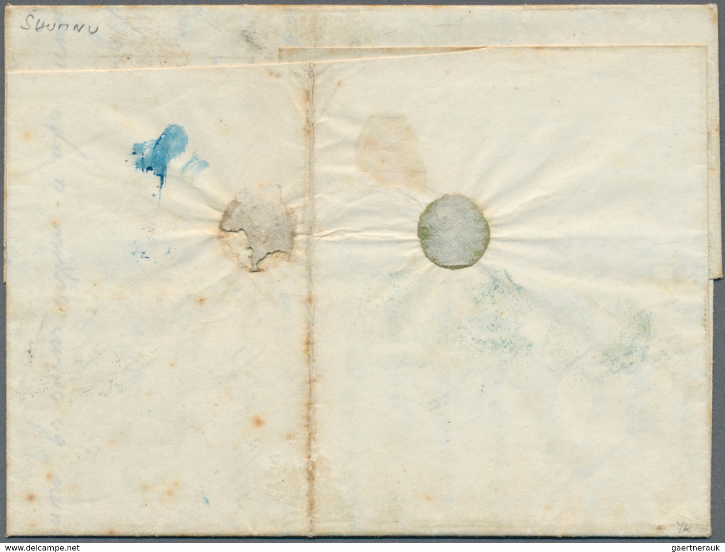 Bulgarien - Stempel: 1859, Prefilatelic Mail, Folded Registered Envelope From Choumen Bulgaria To Co - Altri & Non Classificati