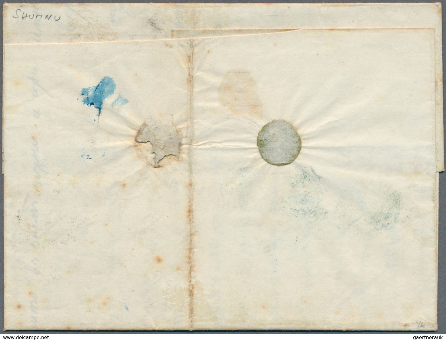 Bulgarien - Stempel: 1859, Prefilatelic Mail, Folded Registered Envelope From Choumen Bulgaria To Co - Other & Unclassified