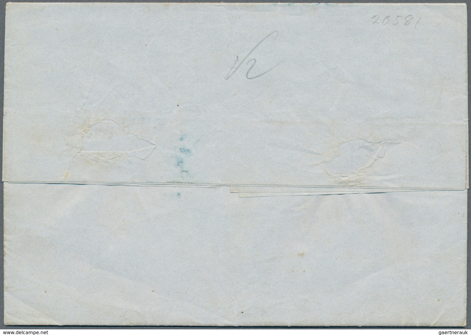 Bulgarien - Stempel: 1856, Prefilatelic Mail, Folded Registered Envelope From SOFIA Bulgaria To Cons - Altri & Non Classificati