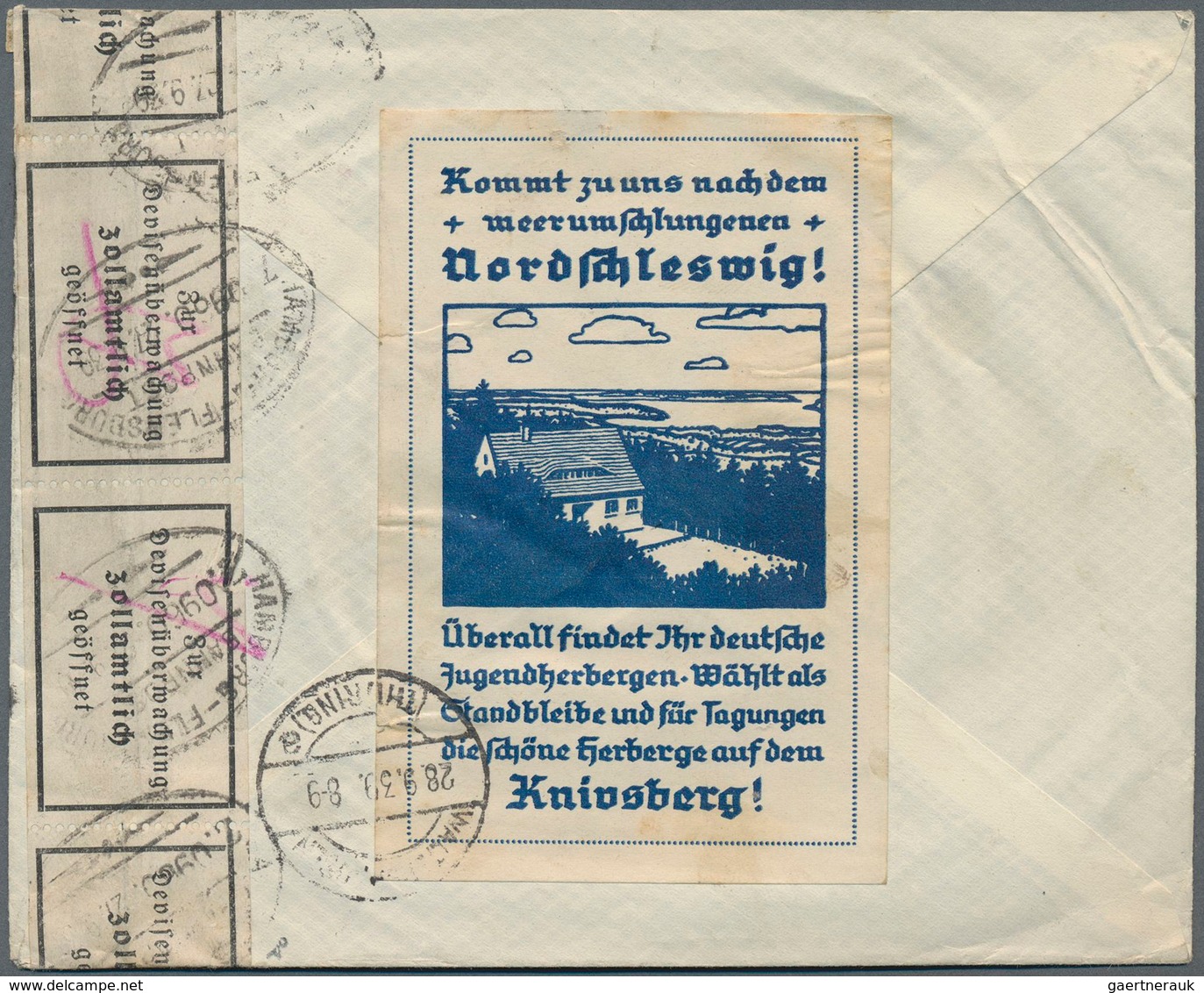 Dänemark: 1939, Two Registered Airmail Covers With Better Total 9 Airstamps Of The 1034 Issue To Ger - Unused Stamps