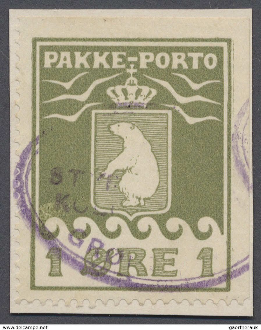 Dänemark - Grönländisches Handelskontor: 1915, 1 Öre Oben Und Rechts Ungezähnt, Auf Briefstück, FA G - Andere & Zonder Classificatie