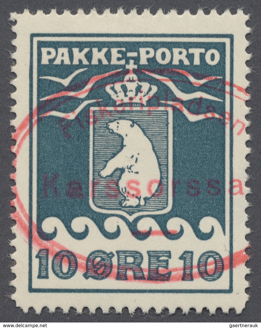 Dänemark - Grönländisches Handelskontor: 1937, 10 Öre Mit Rotem Ovalstempel "Fiskeripladsen Karssors - Other & Unclassified