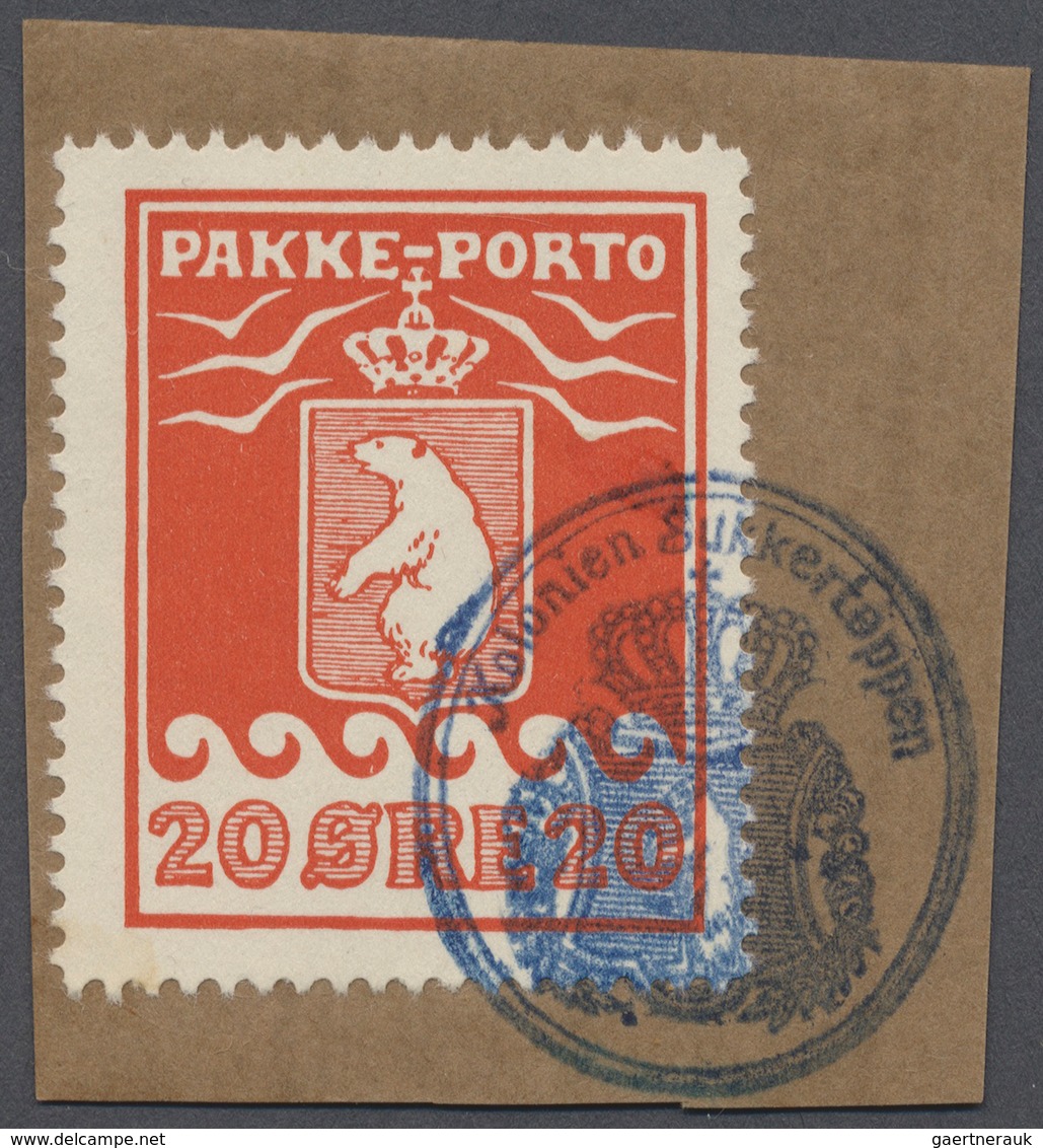 Dänemark - Grönländisches Handelskontor: 1915, 20 Öre Auf Briefstück Mit Wappenstempel "Kolonien Suk - Other & Unclassified