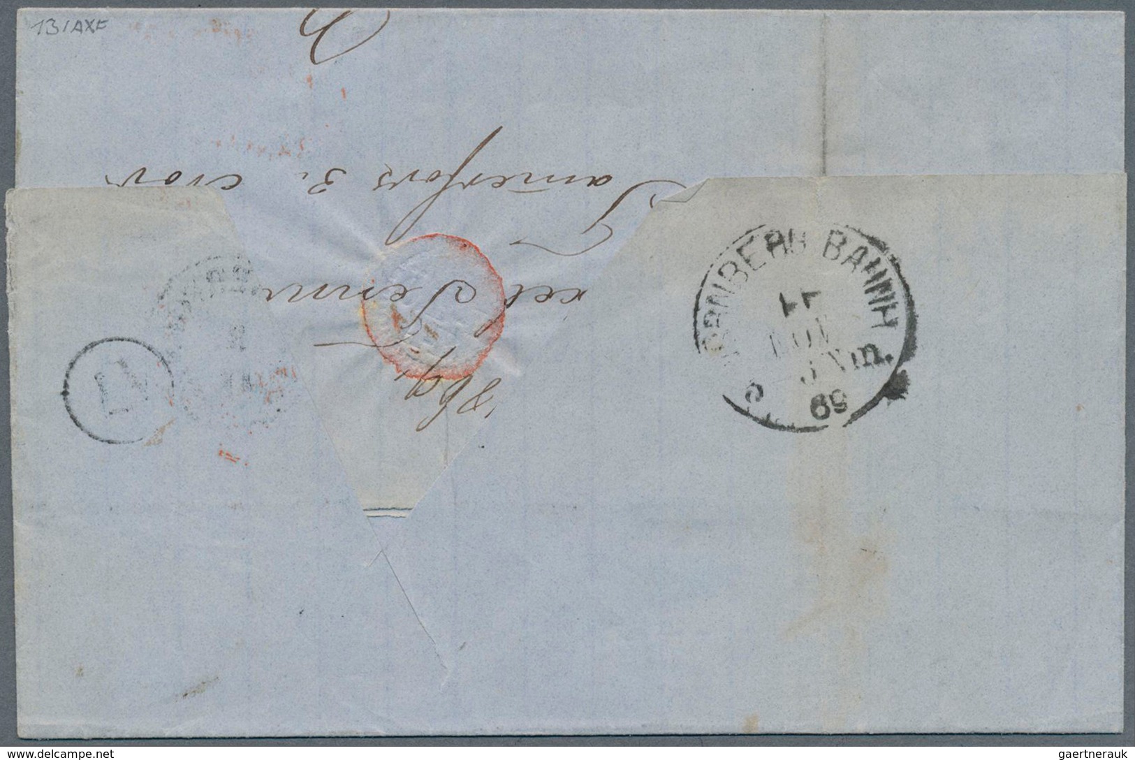 Finnland - Vorphilatelie: 1869, Stampless Folded Letter Cover From TAMMERFORS, 3/11, Along With Boxe - ...-1845 Voorfilatelie
